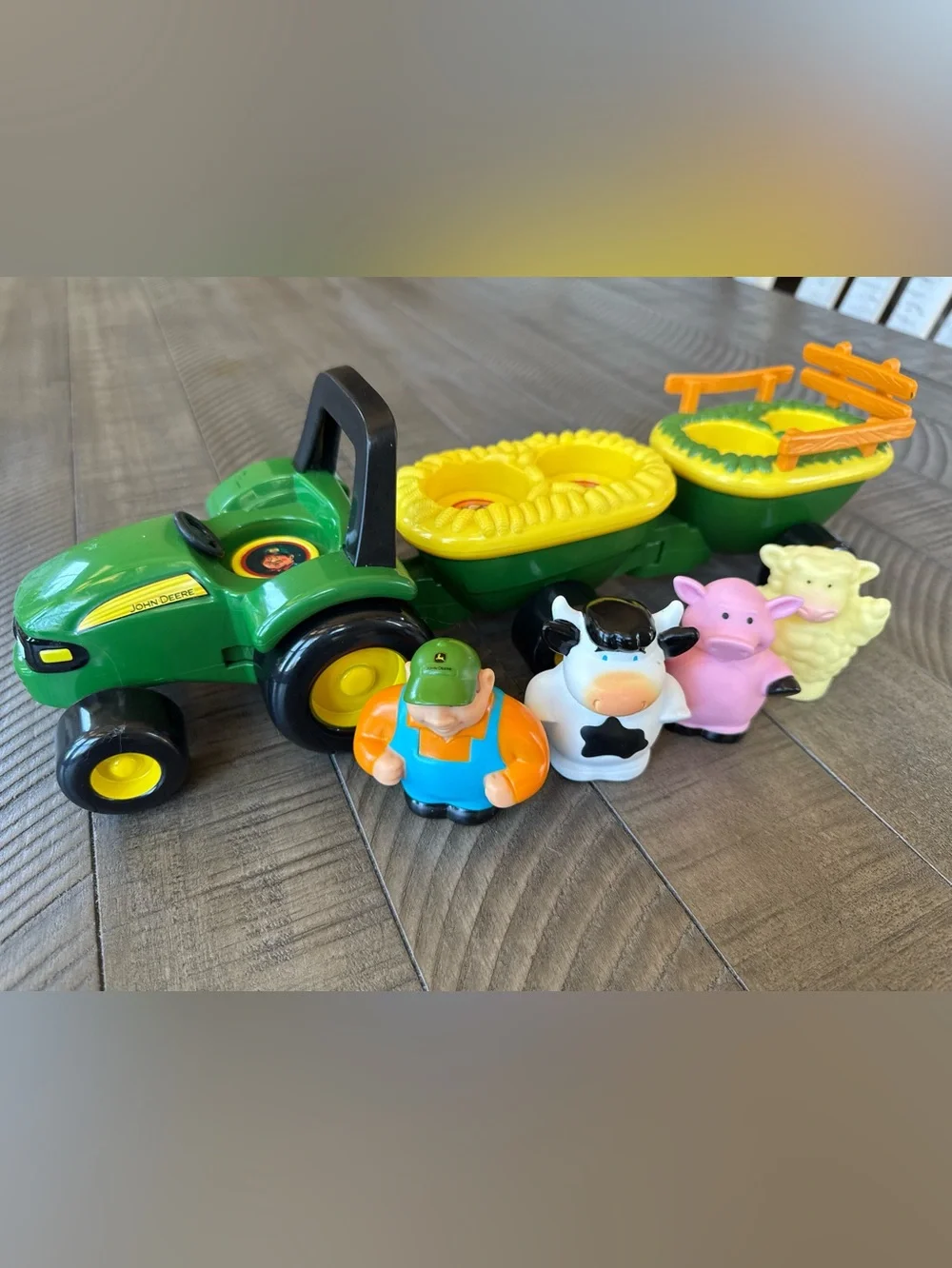 TOMY John Deere Animal Hayride Toy Tractor